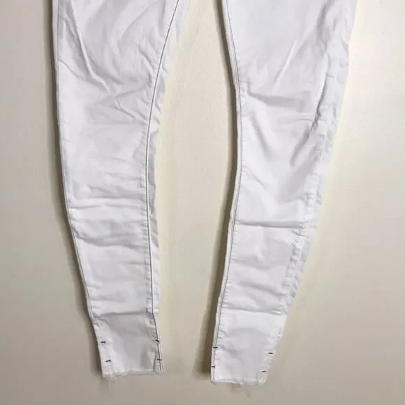 One teaspoon Hoodlums mid waist stretched fitted bow leg white jeans size 27 - Picture 3 of 13